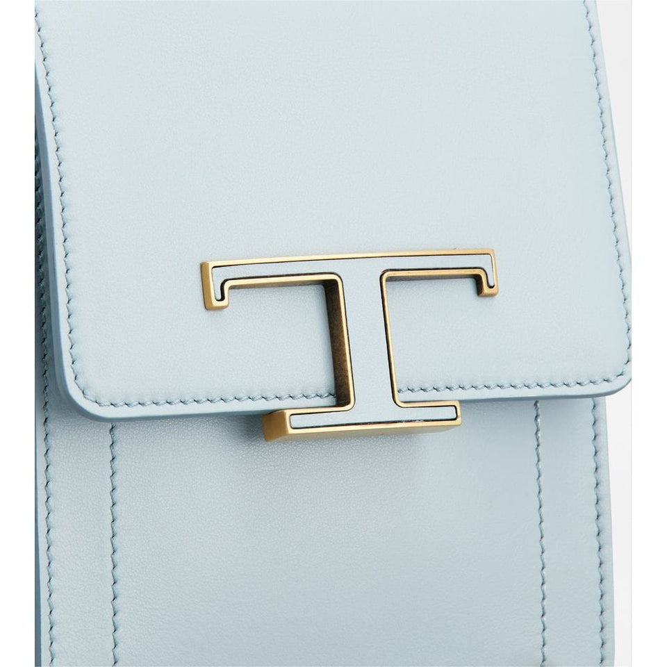 Tods T Timeless Bag In Leather Micro Blue
