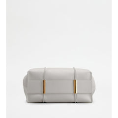 Tods T Timeless Shopping Bag In Leather Small Grey