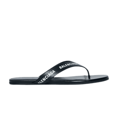Balenciaga Wmns Flip Flop Slides 'Allover Logo - Black'