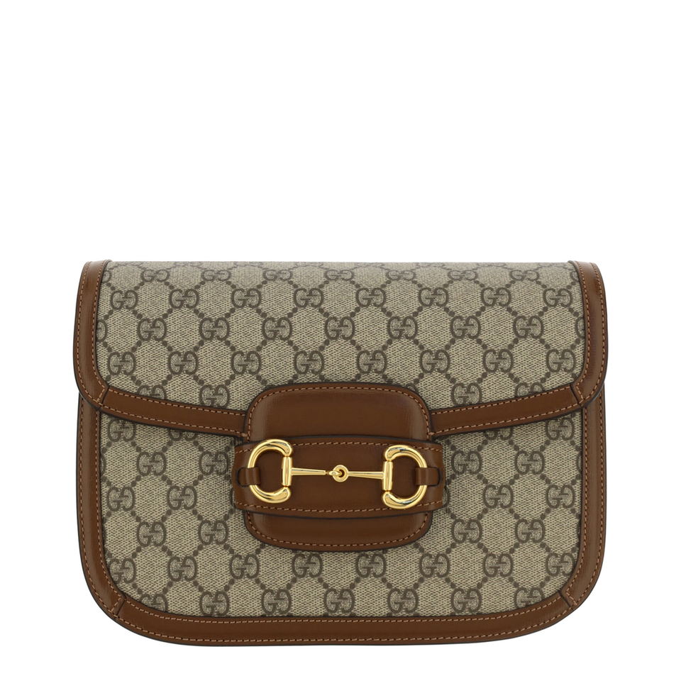 Gucci Horsebit 1955 Medium GG Supreme Shoulder Bag - GG Supreme/brown