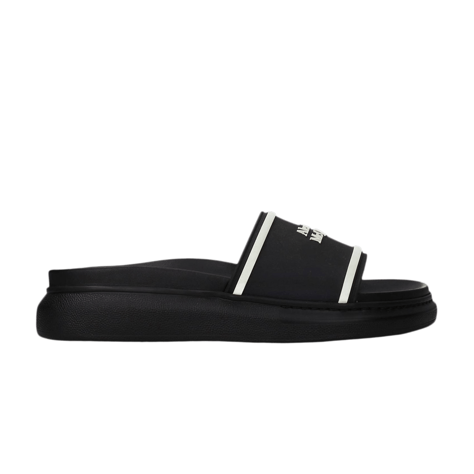 Alexander McQueen Wmns Oversized Hybrid Signature Slide 'Black White'