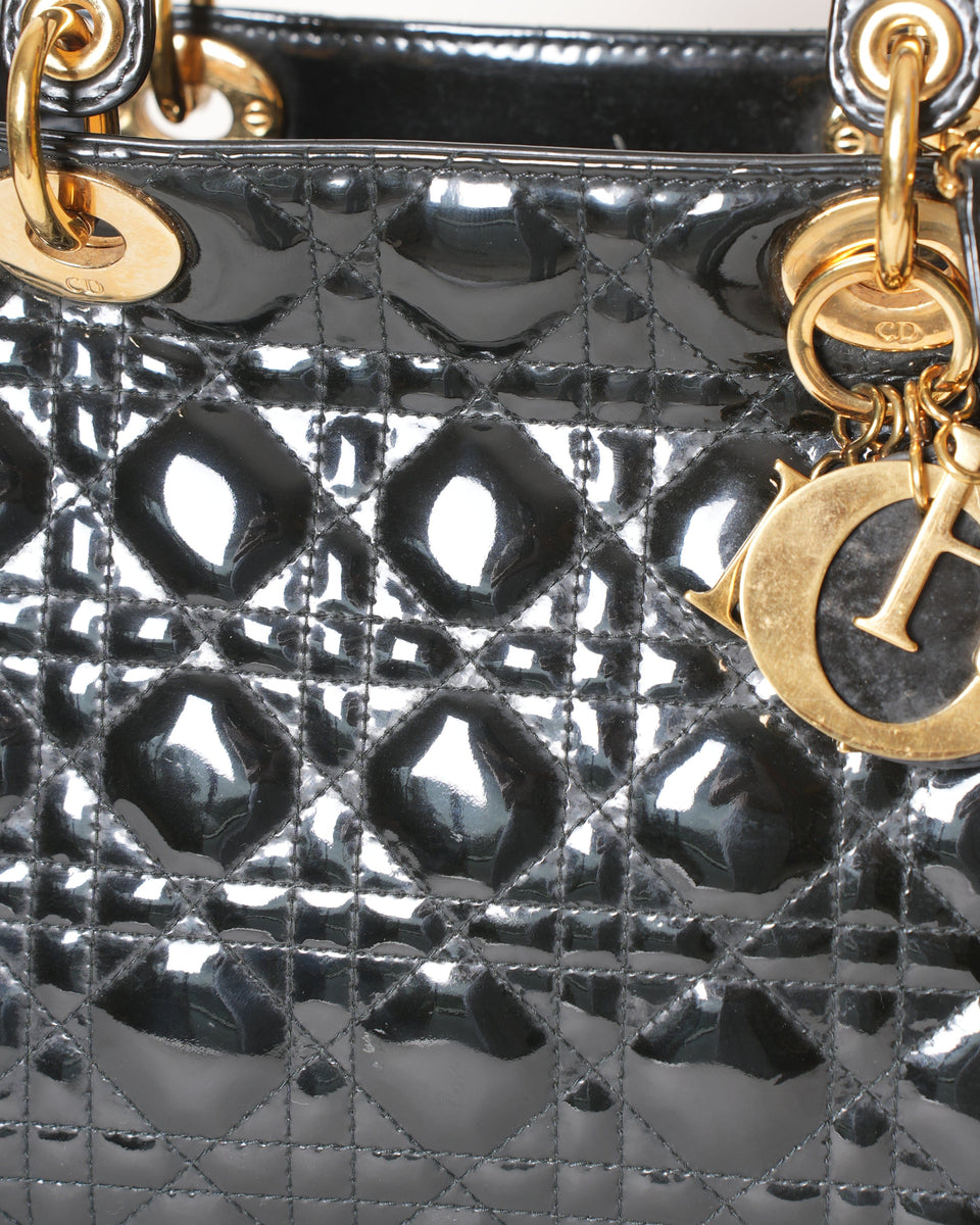 Dior Lady Dior Medium In Black