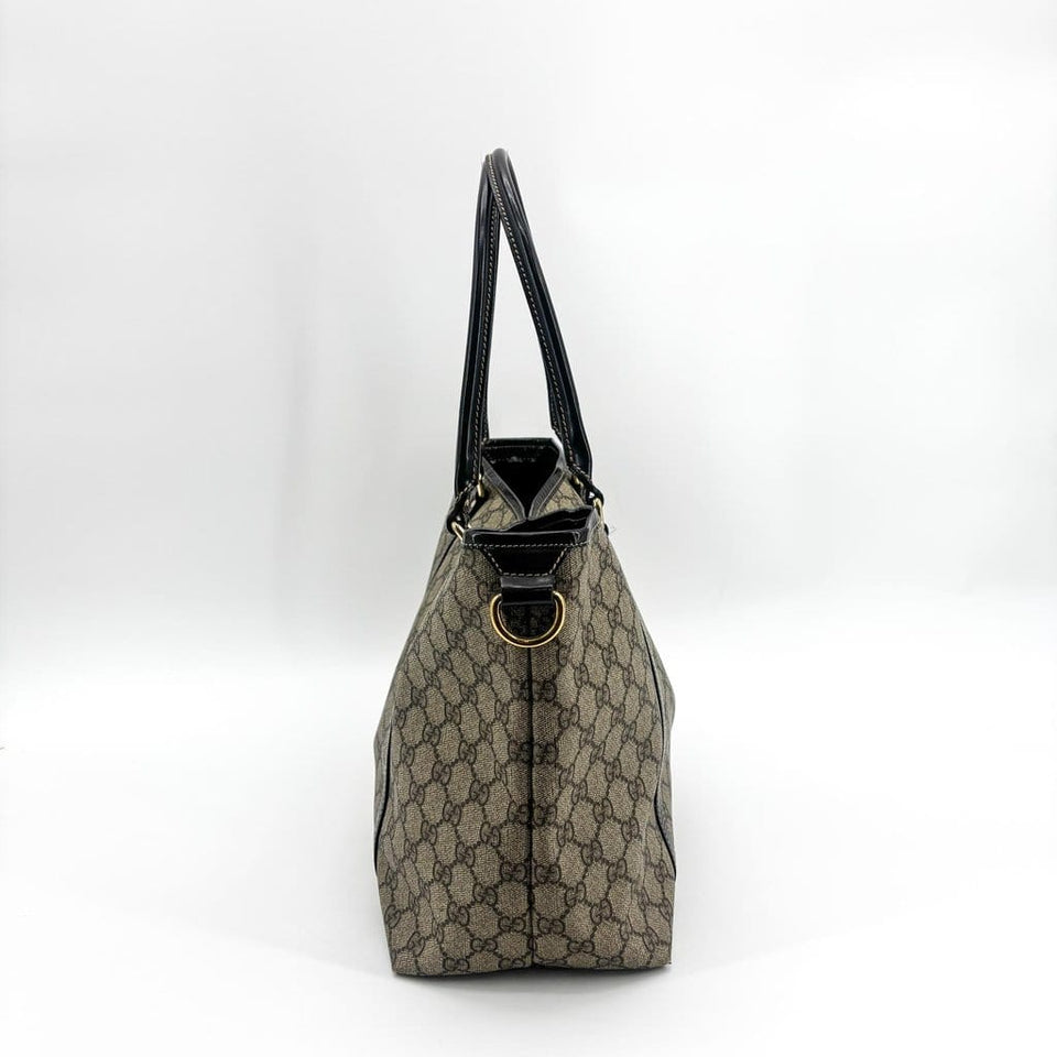 Gucci GG Supreme Joy Tote Bag Dark Brown