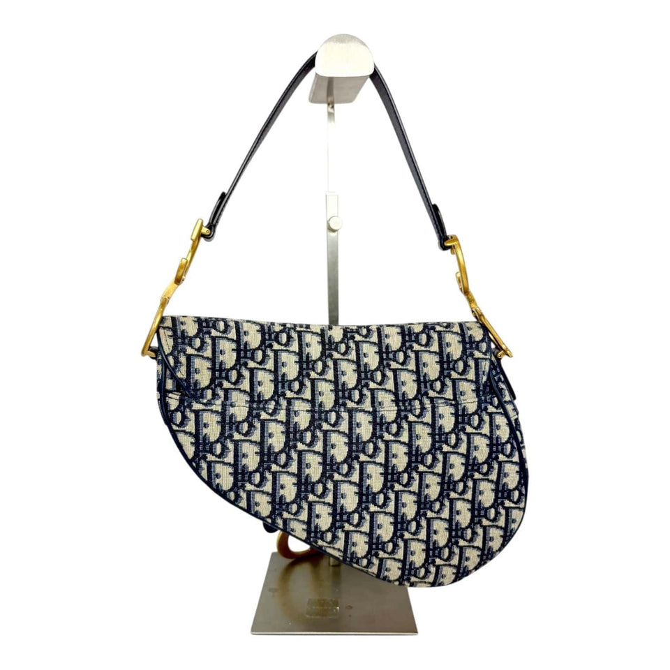 Dior Saddle Bag Blue Oblique Jacquard