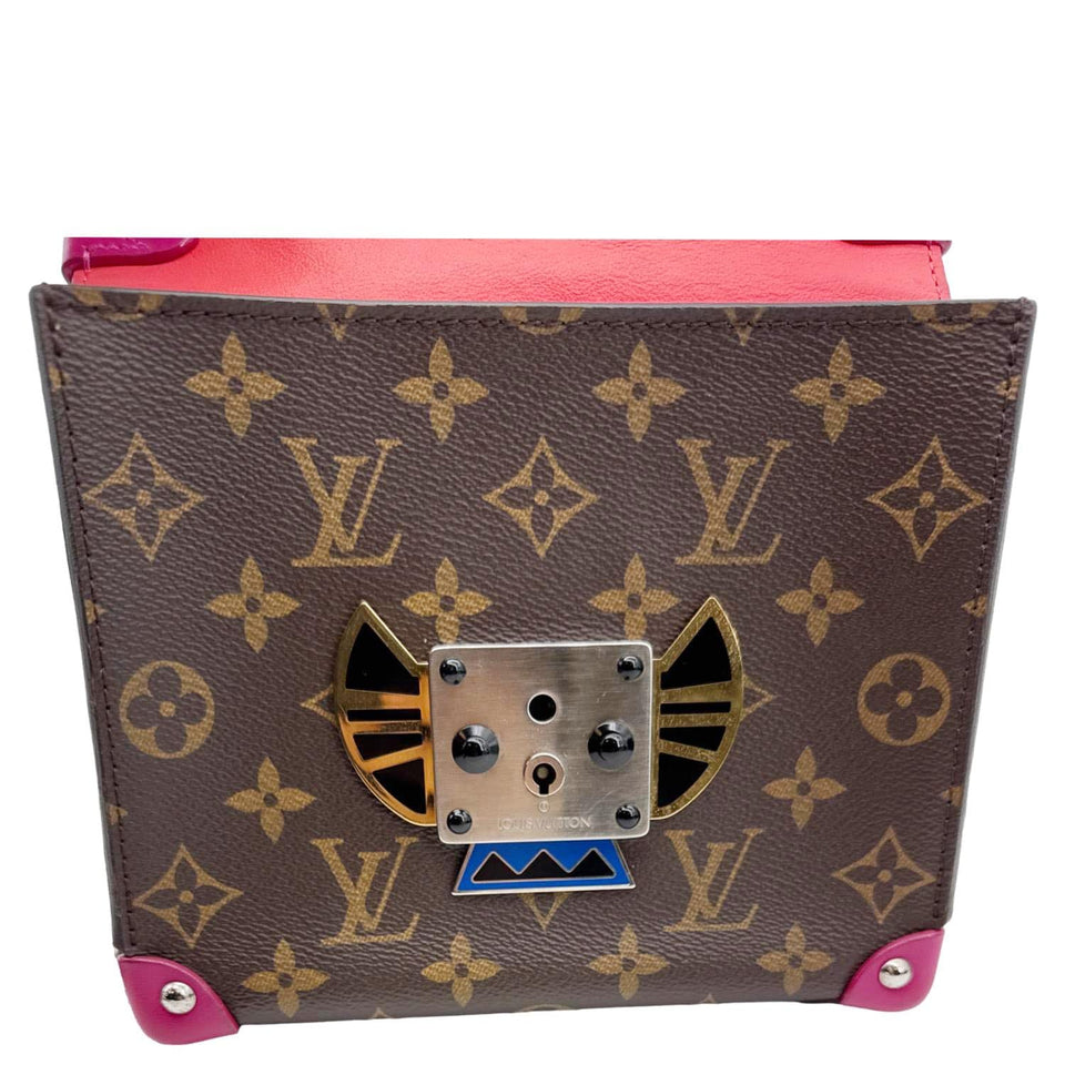 LOUIS VUITTON Tribal Mask PM Monogram Canvas Chain Pochette Crossbody Bag Multicolor
