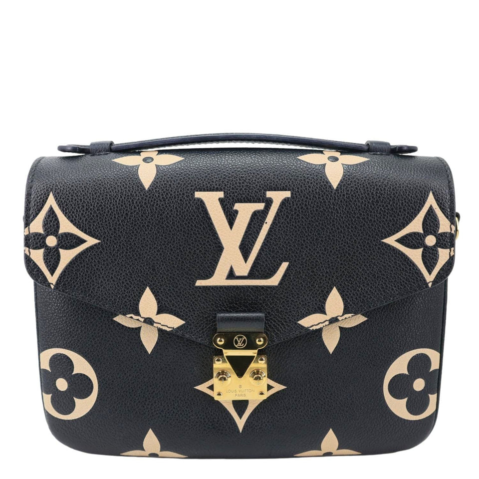 LOUIS VUITTON Metis Pochette Empreinte Leather Crossbody Bag Bicolor