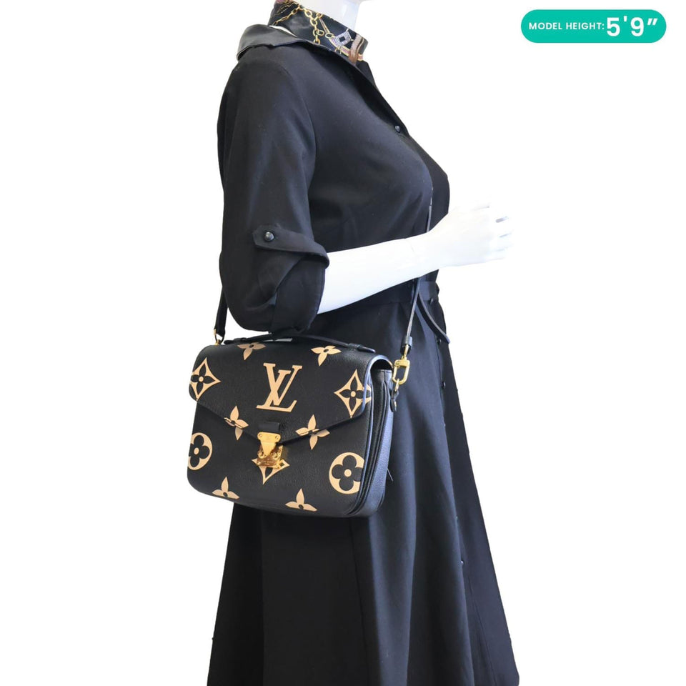 LOUIS VUITTON Metis Pochette Empreinte Leather Crossbody Bag Bicolor