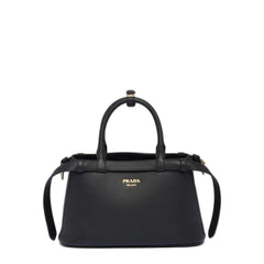 Prada Small Calfskin Handbag - Black
