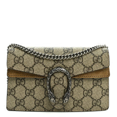 Gucci GG Supreme Monogram Super Mini Dionysus Shoulder Bag Taupe