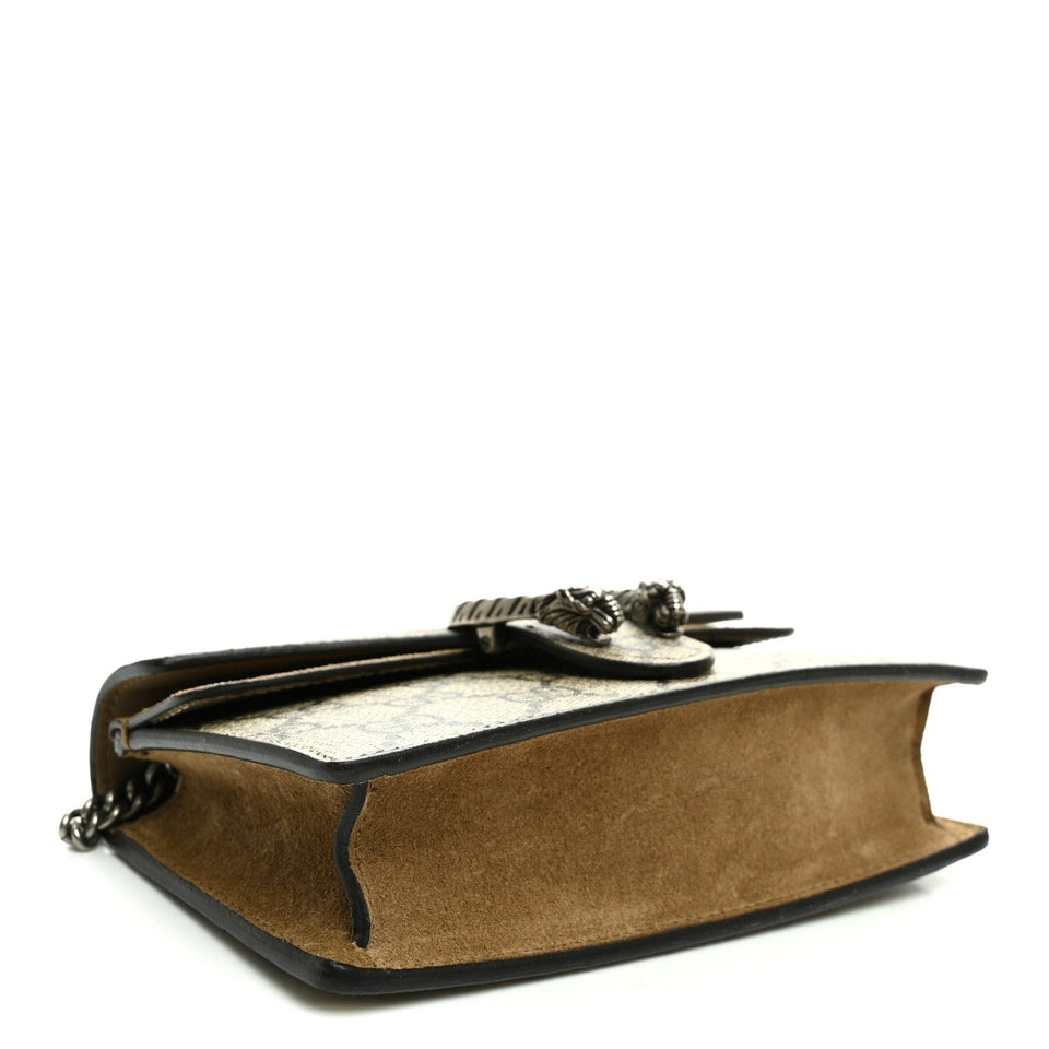 Gucci GG Supreme Monogram Super Mini Dionysus Shoulder Bag Taupe