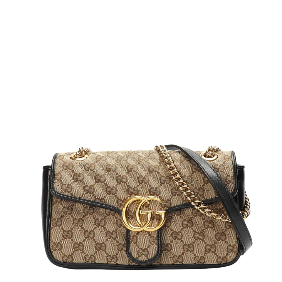 Gucci Beige GG Marmont Small Shoulder Bag