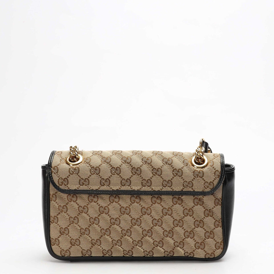 Gucci Beige GG Marmont Small Shoulder Bag