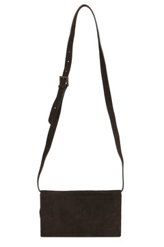 Fendi Green Acrylic Suede Logo Crossbody Bag