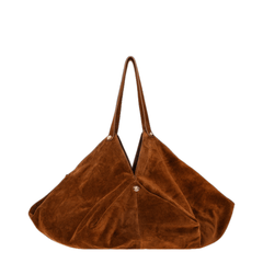 Versace Protea Large Faux - Suede Tote - Brown