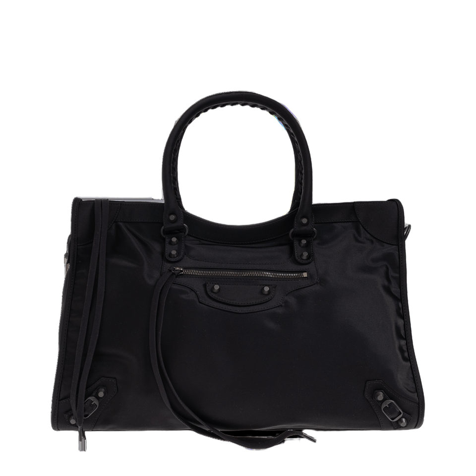 Balenciaga Le City Large Nylon & Polyester Tote - Black