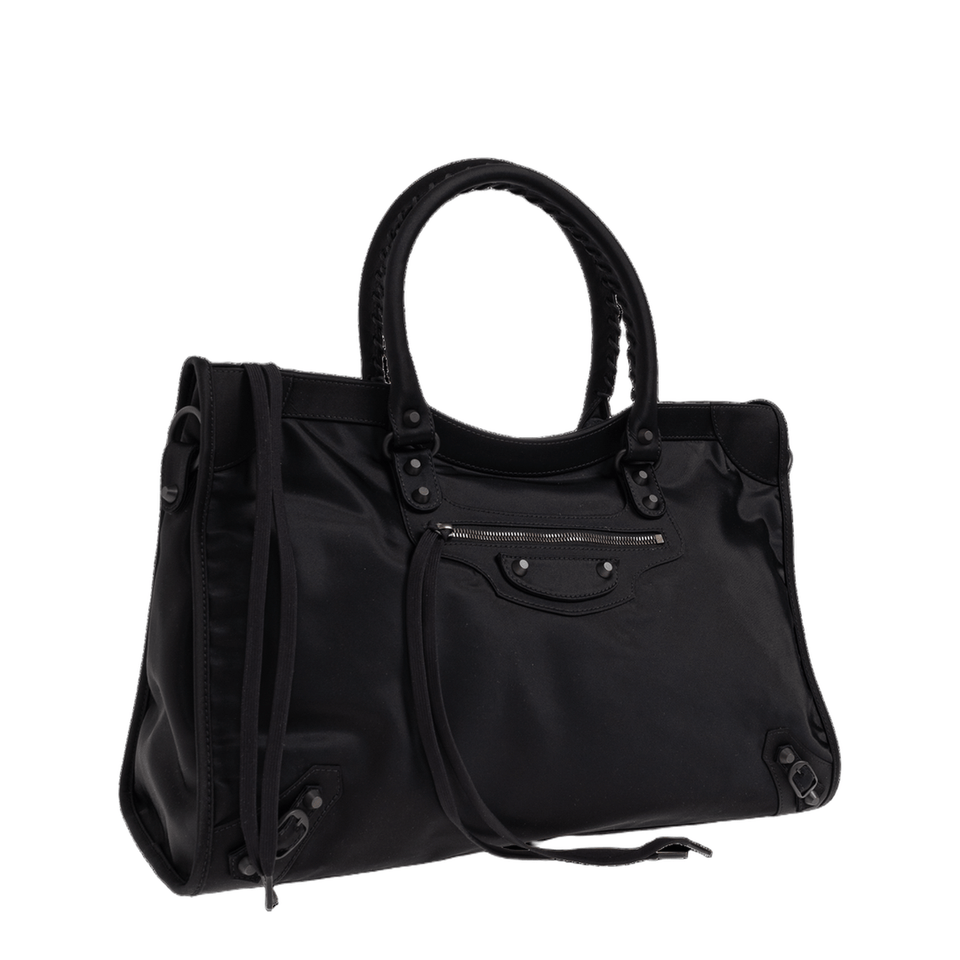 Balenciaga Le City Large Nylon & Polyester Tote - Black