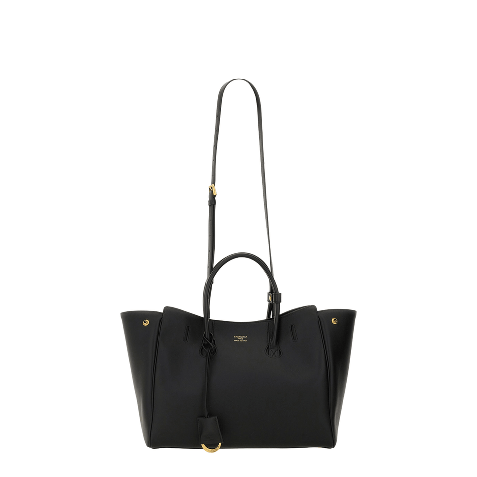 Balenciaga Carry All Hampton Small Calf Leather Tote - Black