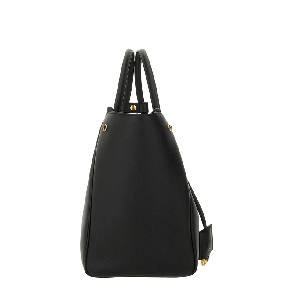 Balenciaga Carry All Hampton Small Calf Leather Tote - Black