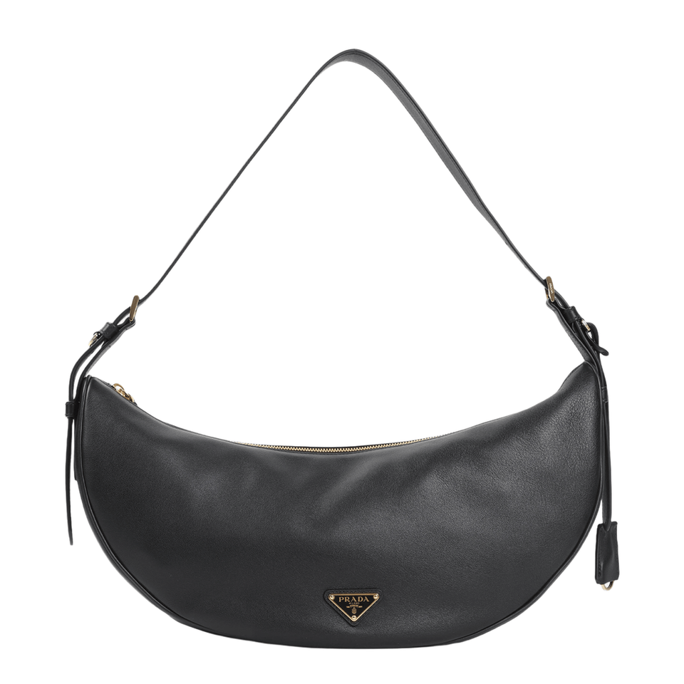 Prada Medium Calf Leather Handbag - Black