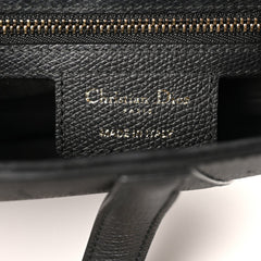 Christian Dior Grained Calfskin Saddle Bag Black