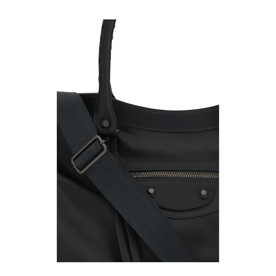 Balenciaga Le City Large Nylon Tote Bag - Black