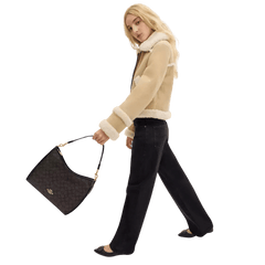 Coach Laurel Shoulder Bag In Signature Canvas Black