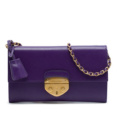 Prada Saffiano Sound Lock Wallet on Chain