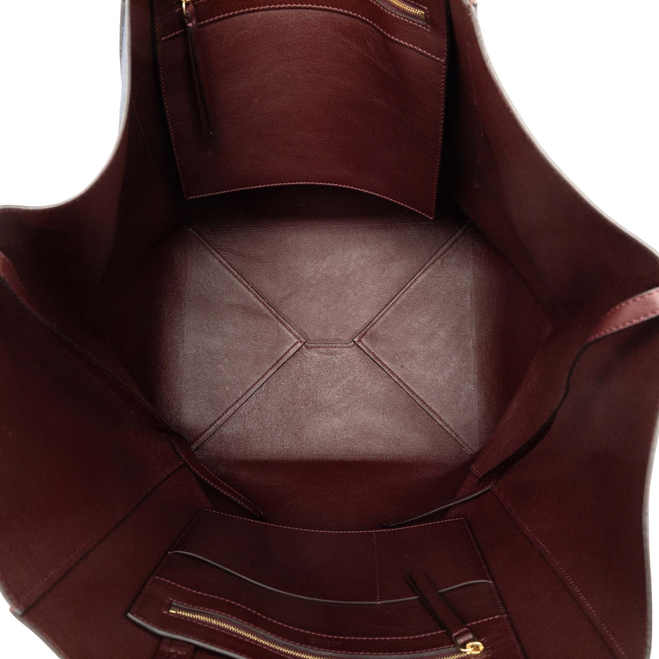 Celine Large Bicolor Suede and Calfskin Phantom Cabas Tote