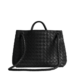 Bottega Veneta Andiamo Medium Lambskin Handbag - Black