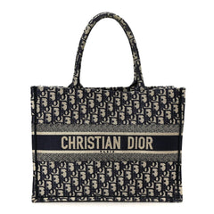 Christian Dior Oblique Medium Book Tote Blue Multicolor