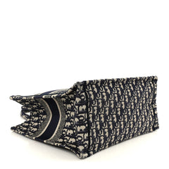 Christian Dior Oblique Medium Book Tote Blue Multicolor