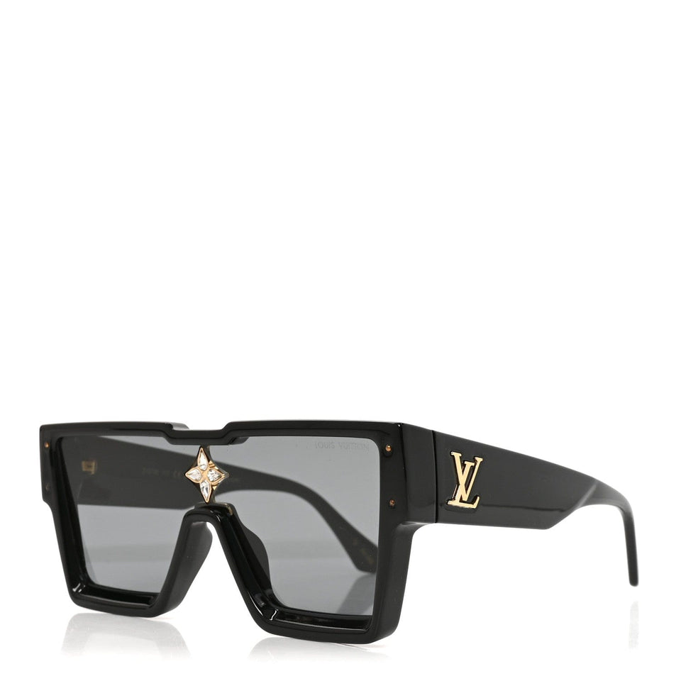 Louis Vuitton Acetate Swarovski Crystal Cyclone Sunglasses Z1578E Black