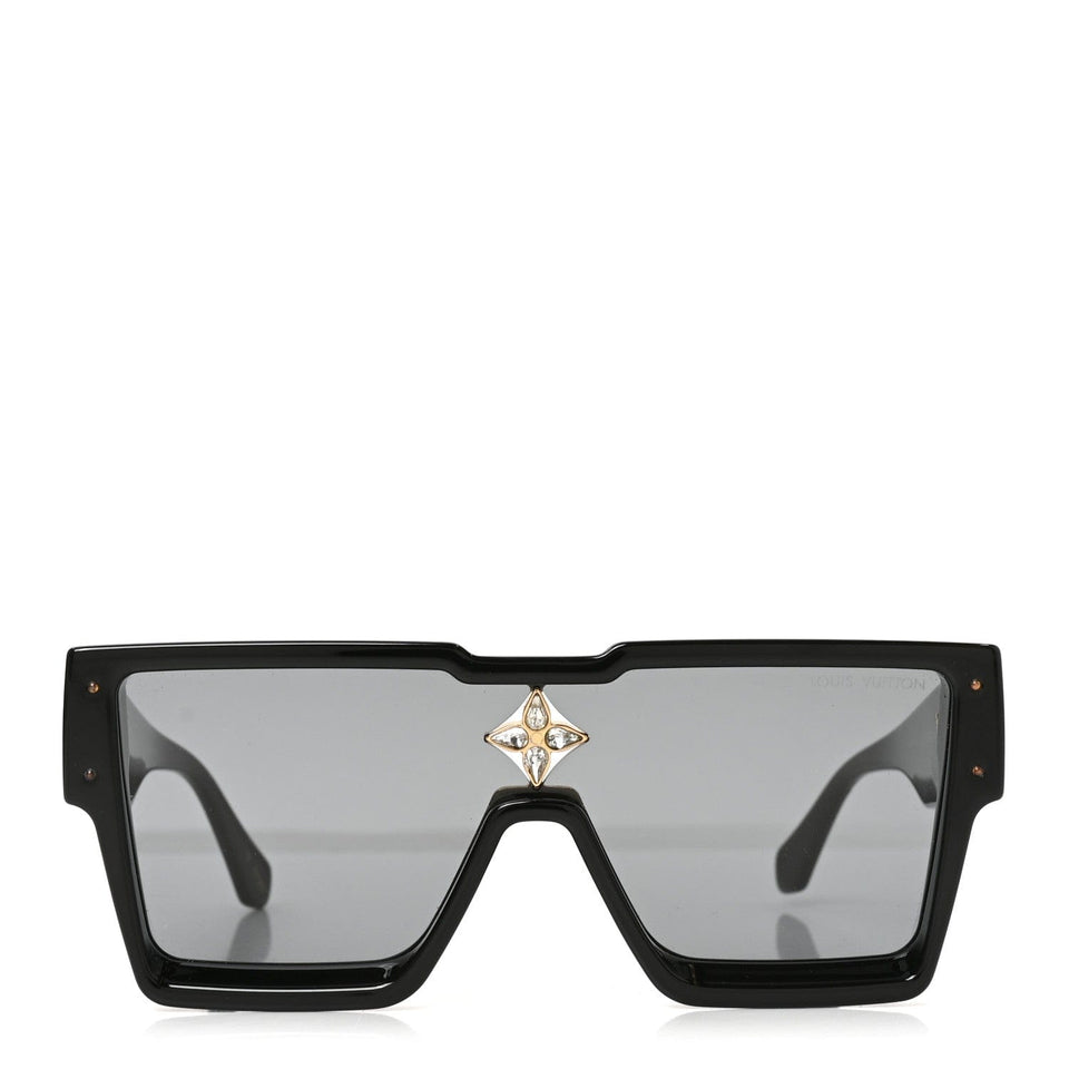 Louis Vuitton Acetate Swarovski Crystal Cyclone Sunglasses Z1578E Black