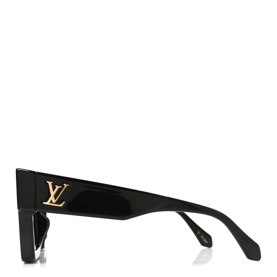 Louis Vuitton Acetate Swarovski Crystal Cyclone Sunglasses Z1578E Black