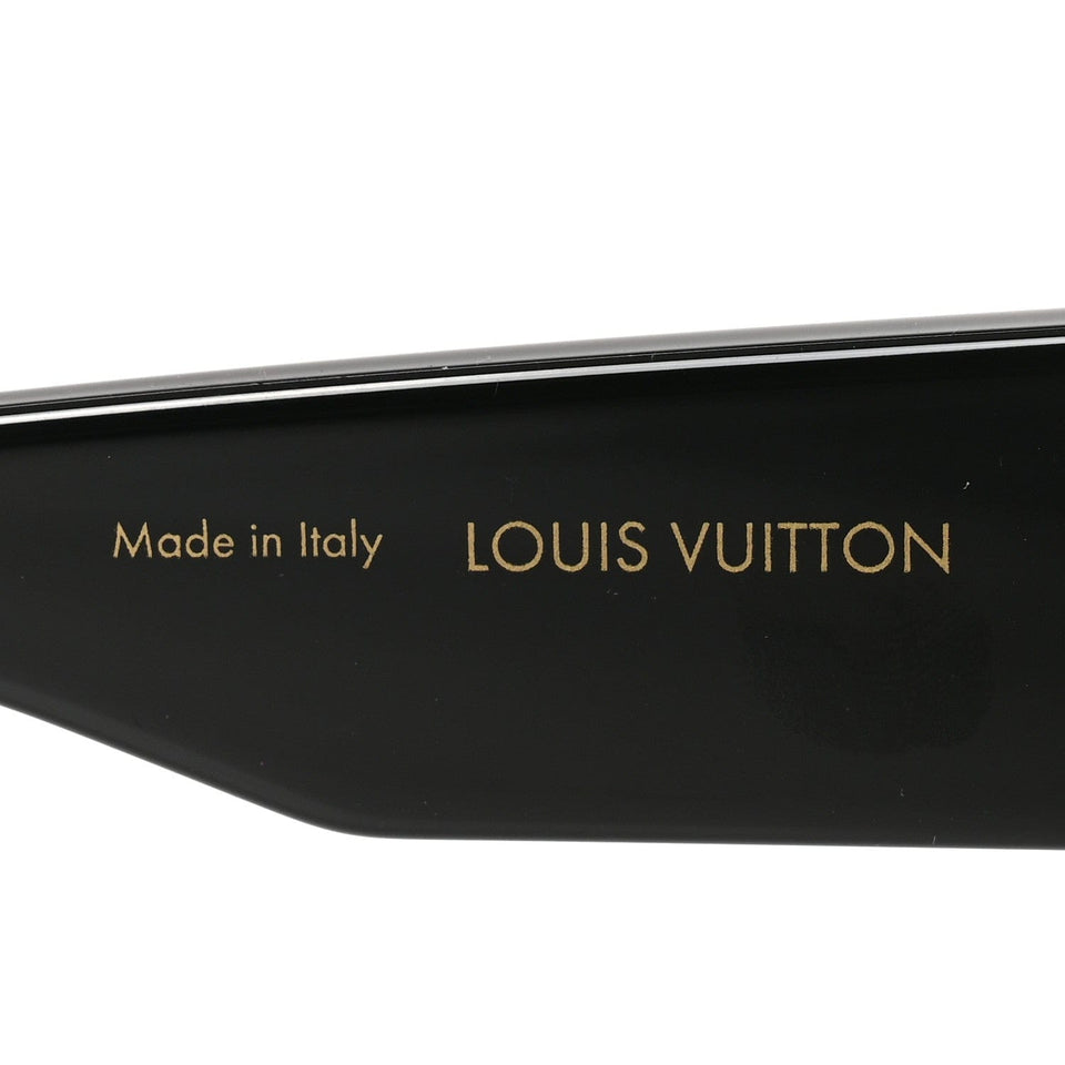 Louis Vuitton Acetate Swarovski Crystal Cyclone Sunglasses Z1578E Black