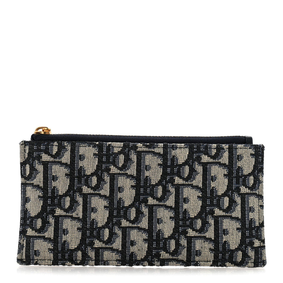 Christian Dior Oblique Dior Pouch Navy Blue
