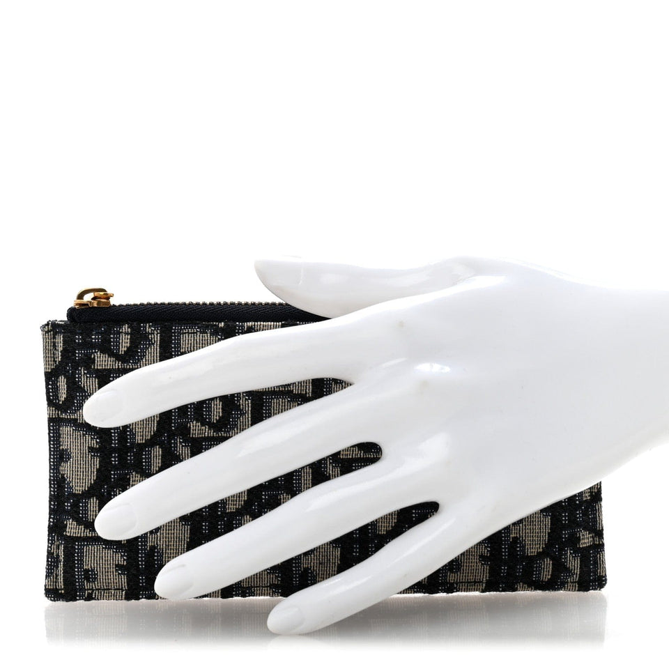 Christian Dior Oblique Dior Pouch Navy Blue