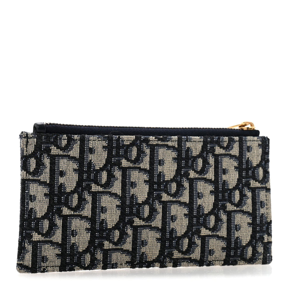Christian Dior Oblique Dior Pouch Navy Blue