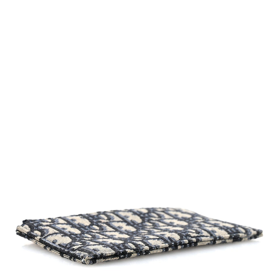 Christian Dior Oblique Dior Pouch Navy Blue