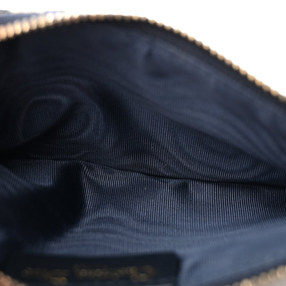 Christian Dior Oblique Dior Pouch Navy Blue