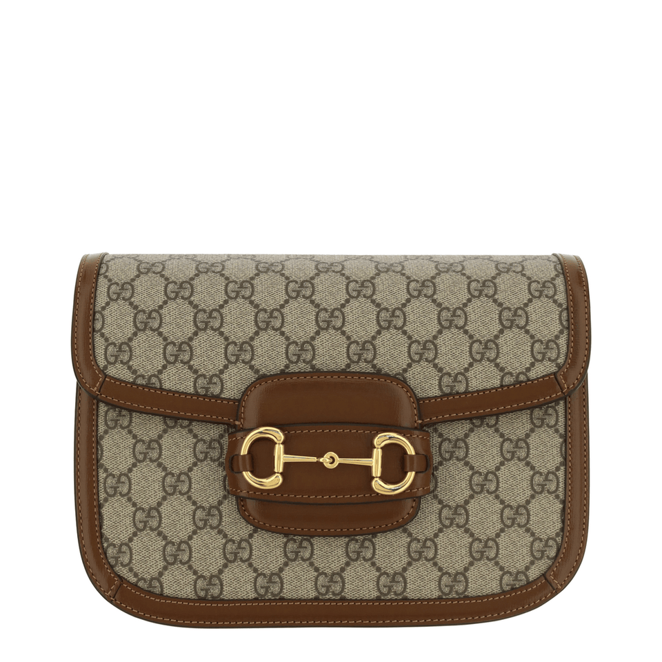 Gucci Horsebit 1955 Medium GG Supreme Shoulder Bag - GG Supreme/brown
