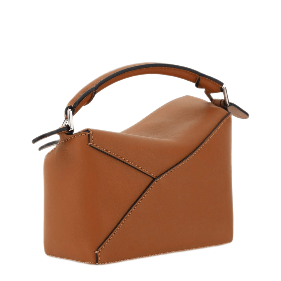 Loewe Puzzle Mini Calfskin Crossbody - Tan