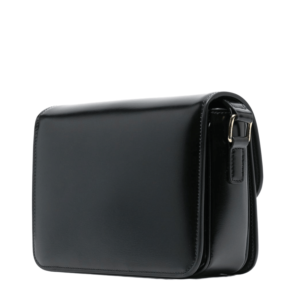 Celine Triomphe Teen Calfskin Crossbody - Black