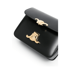 Celine Triomphe Teen Calfskin Crossbody - Black
