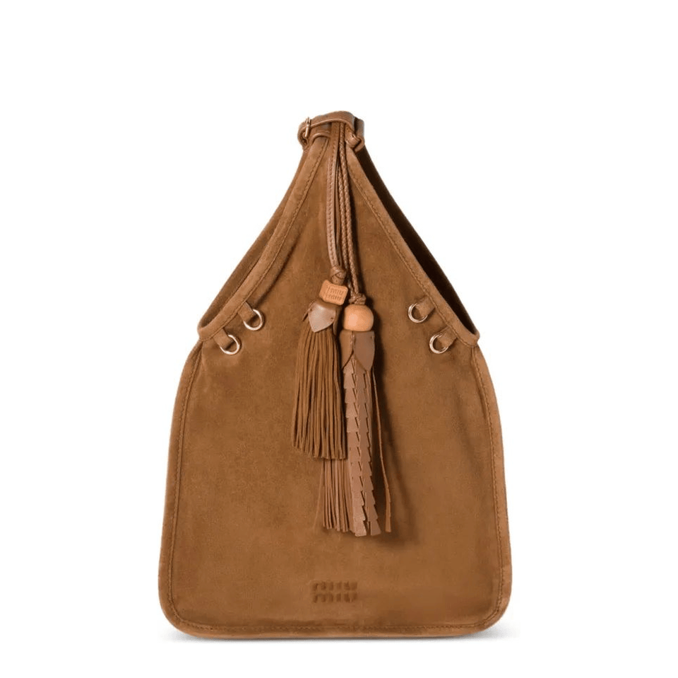 Miu Miu Borse Camoscio Suede Leather Handbag - Rovere
