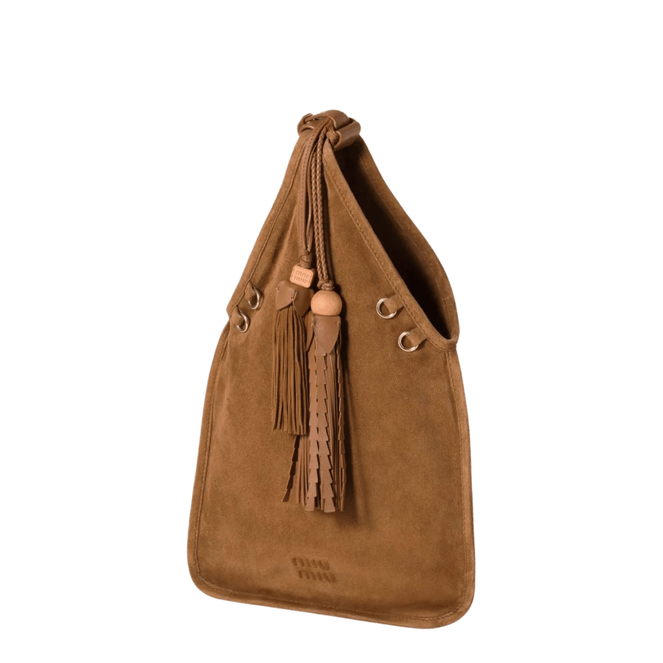 Miu Miu Borse Camoscio Suede Leather Handbag - Rovere