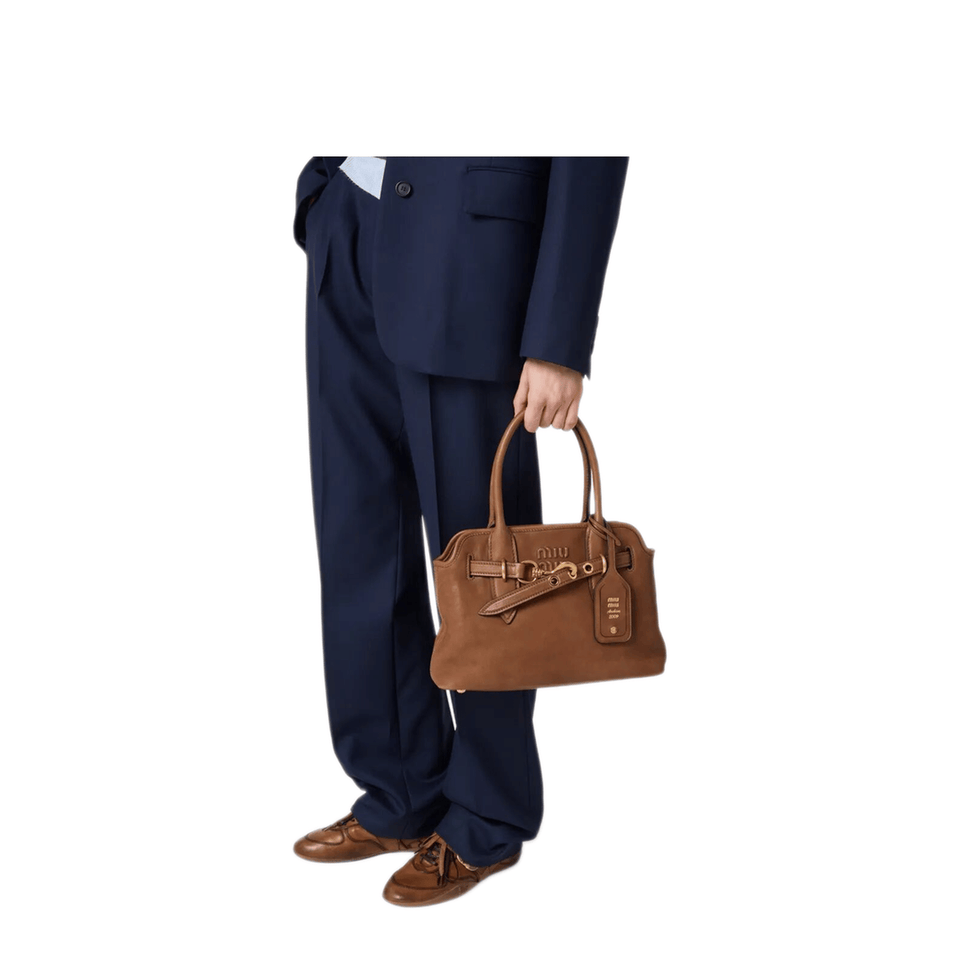 Miu Miu Aventure Medium Nappa Leather Handbag - Oak