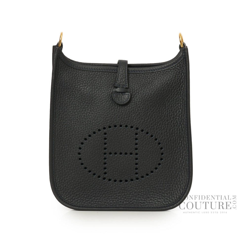 Hermes Noir Evelyne TPM With Gold Hardware