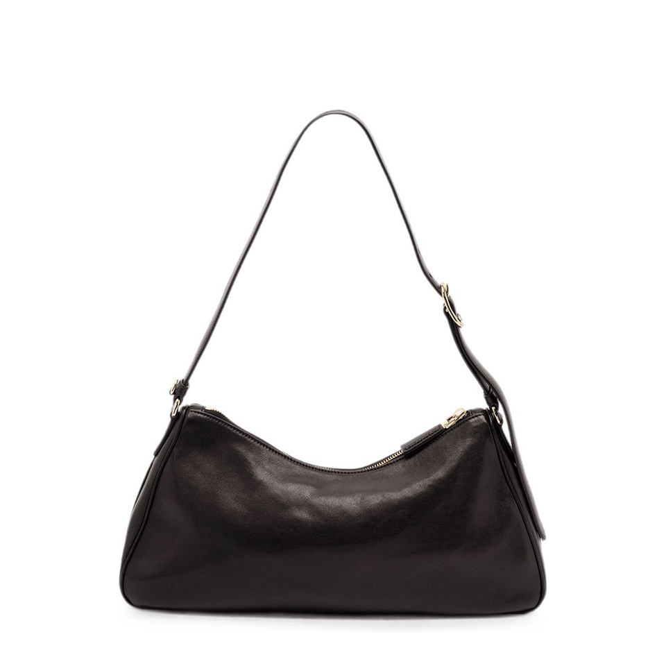 Prada Arqué Small Calfskin Shoulder Bag - Black