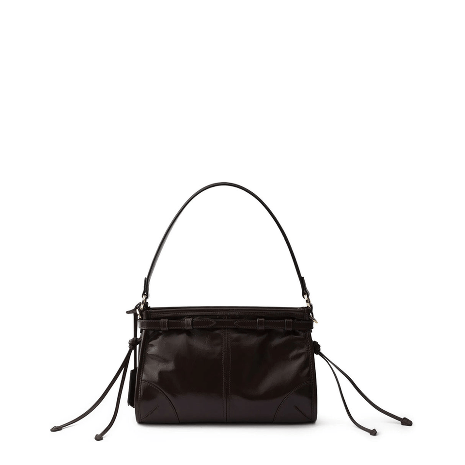 Prada Bonnie Small Calfskin Shoulder Bag - Black